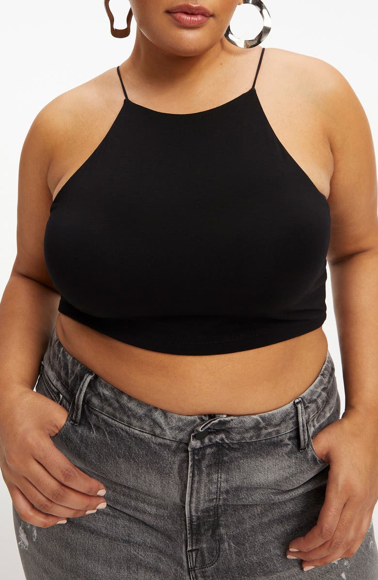 Good American Good Touch '90s Crop Tank, Alternate, color, 