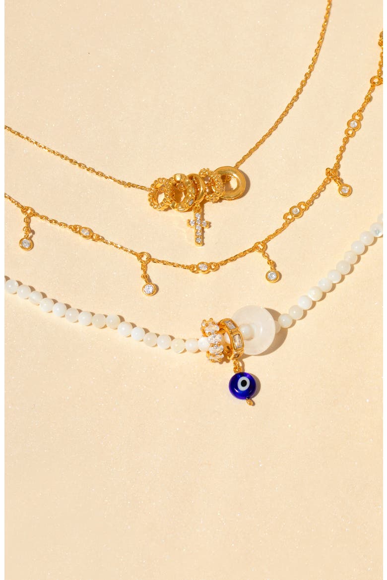 Copacabana Droplet 18k Gold Plated Necklace, Alternate, color, GOLD