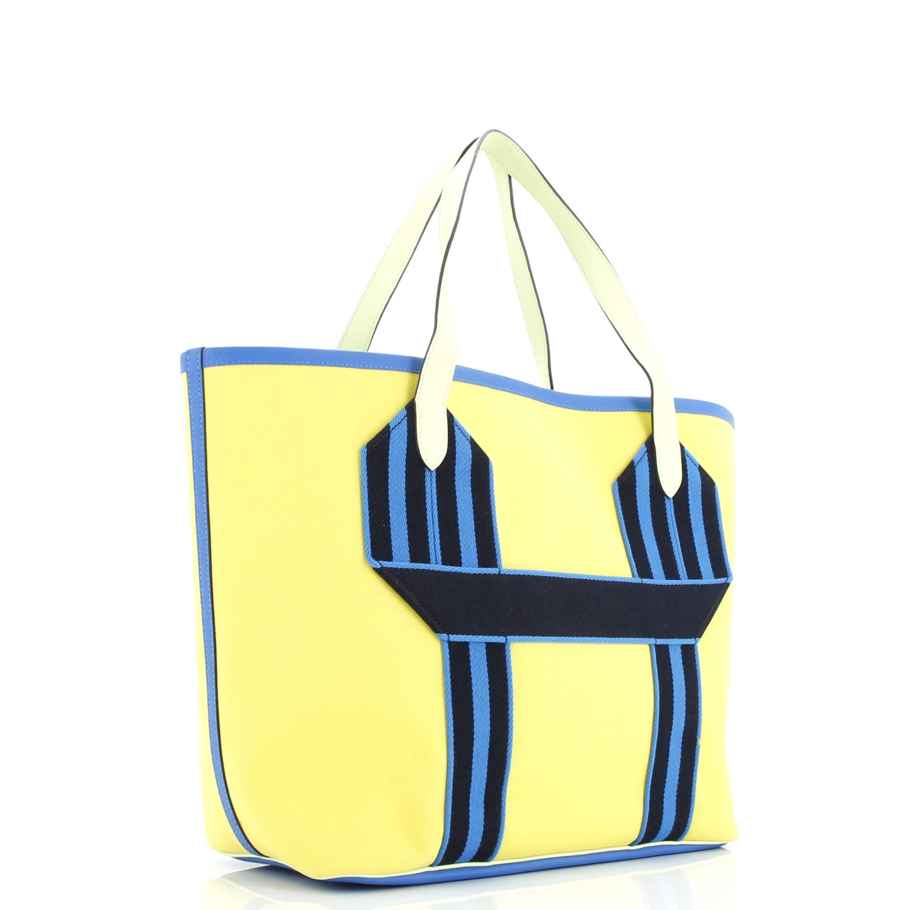 Pre-Owned Hermes Pursangle Tote Canvas with Leather, Alternate, color, Lime