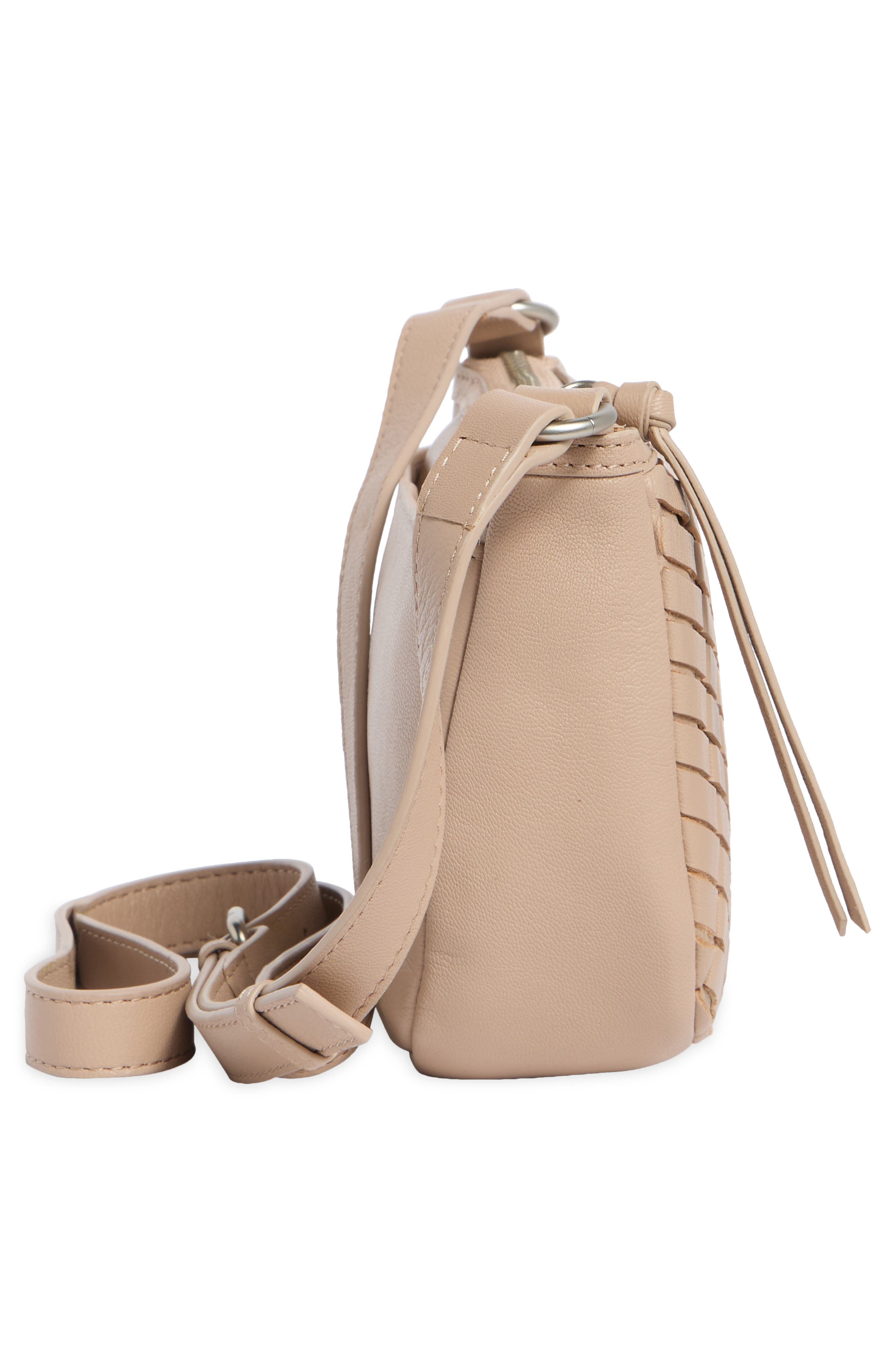 Ziah Leather Crossbody Bag, Alternate, color, DESERT SAND