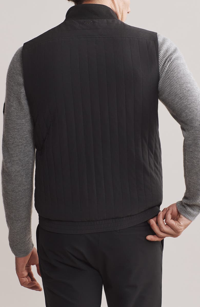 Rhone Skyline Quilted Vest, Alternate, color, Black