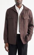 BOSS C-Carper Camp Collar Linen Button-Up Shirt