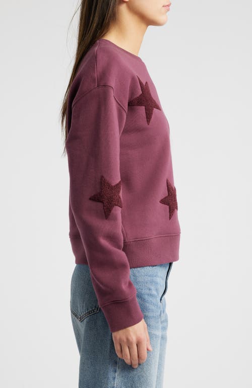 Rails Sonia Star Appliqué Cotton Sweatshirt In Burgundy