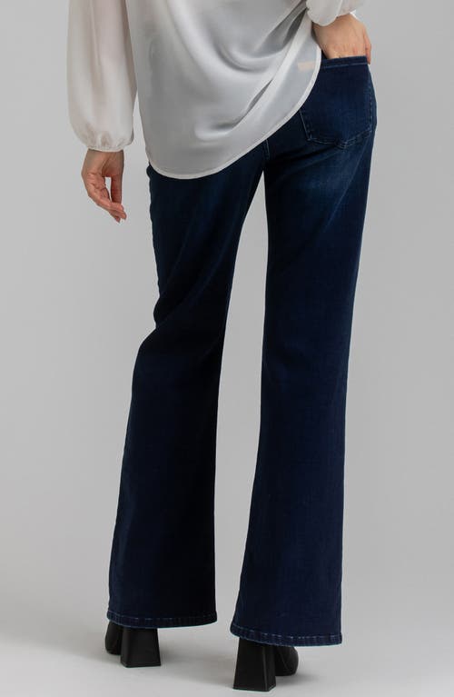 Pietro Brunelli Over The Bump Flare Maternity Jeans In Bright Blue