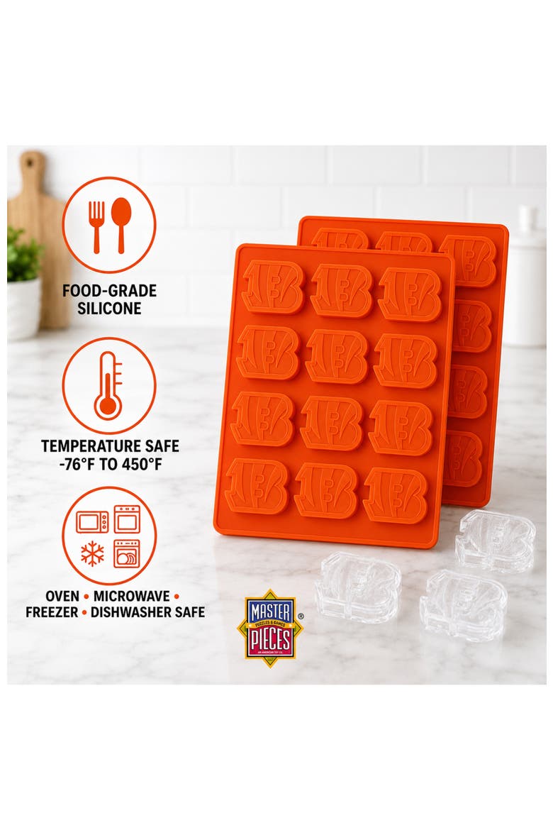 Cincinnati Bengals Ice Cube Tray, Alternate, color, Multicolor