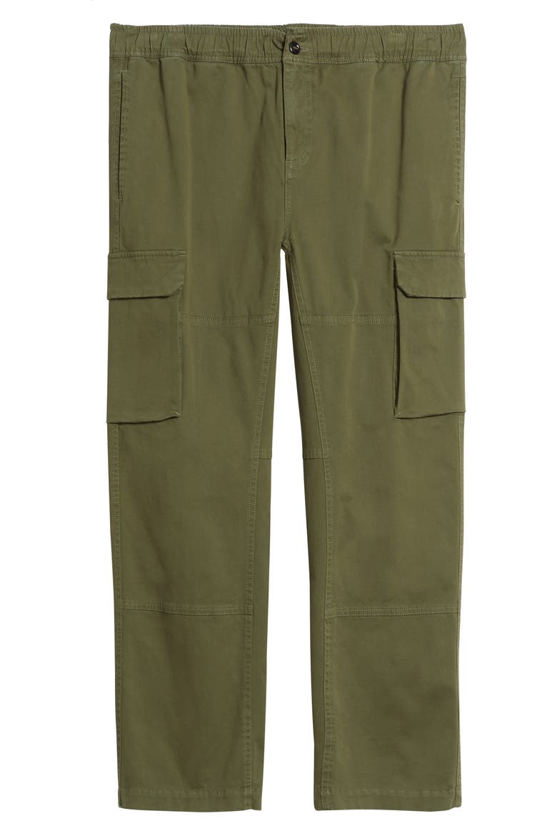 Jaiden Cotton Drawstring Cargo Pants, Alternate, color, TRUE OLIVE
