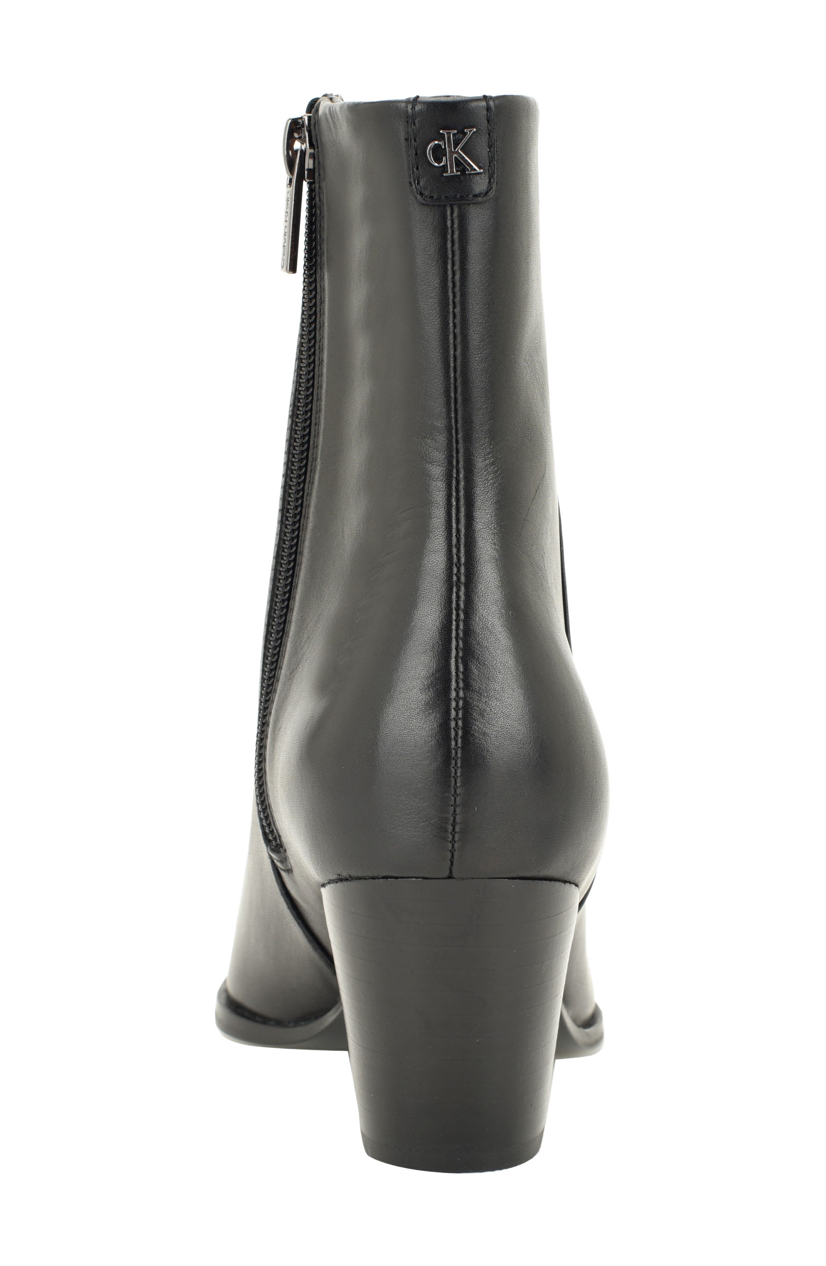 Hartford Leather Bootie, Alternate, color, BLACK 001