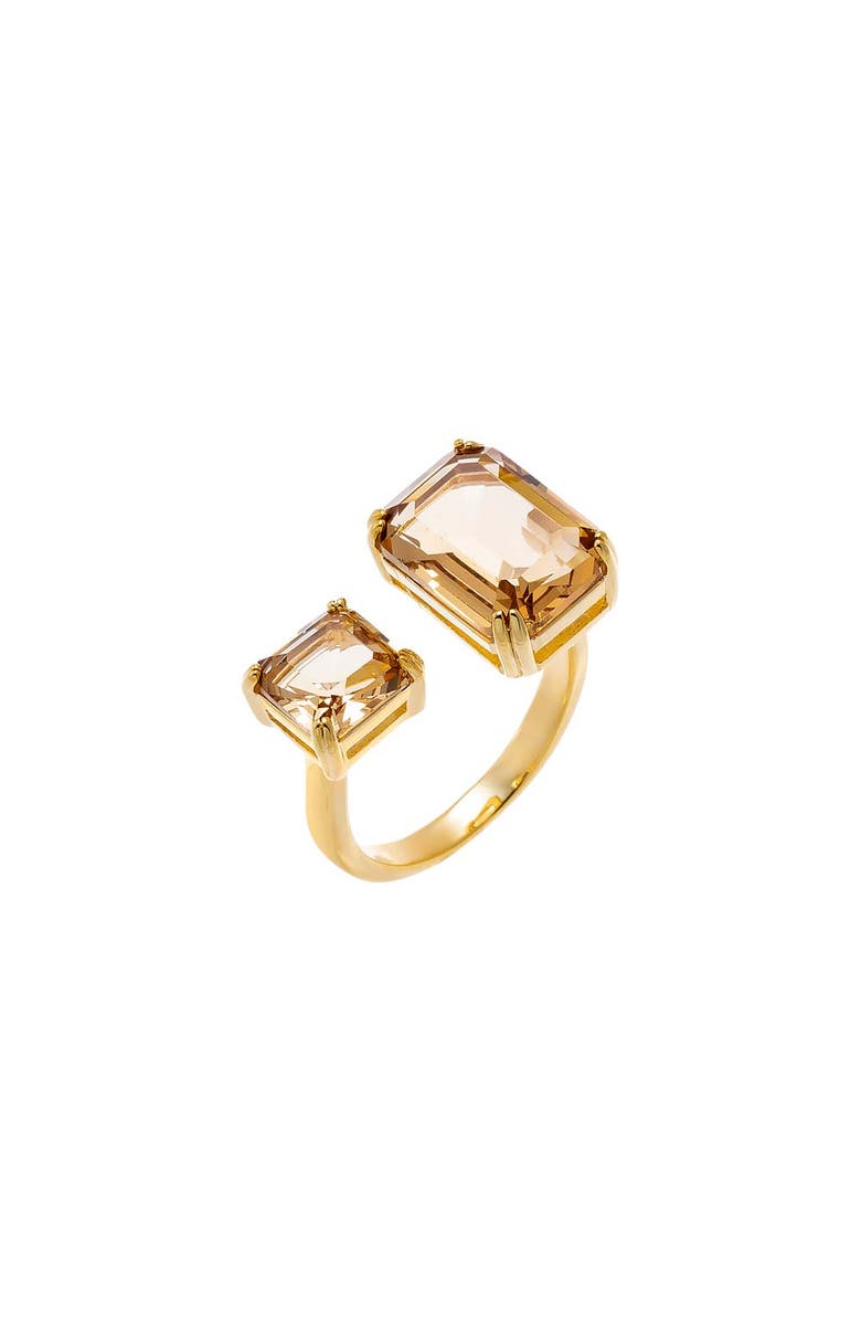 BY ADINA EDEN Champagne Duo Statement Ring, Main, color, Topaz Yellow