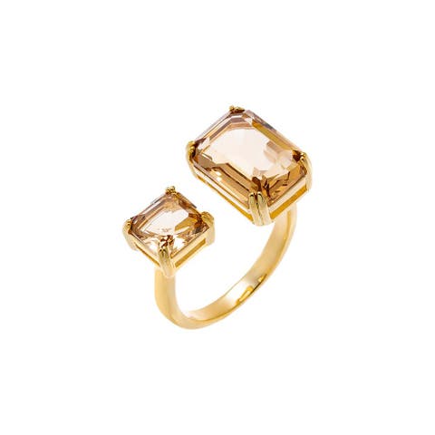 Champagne Duo Statement Ring