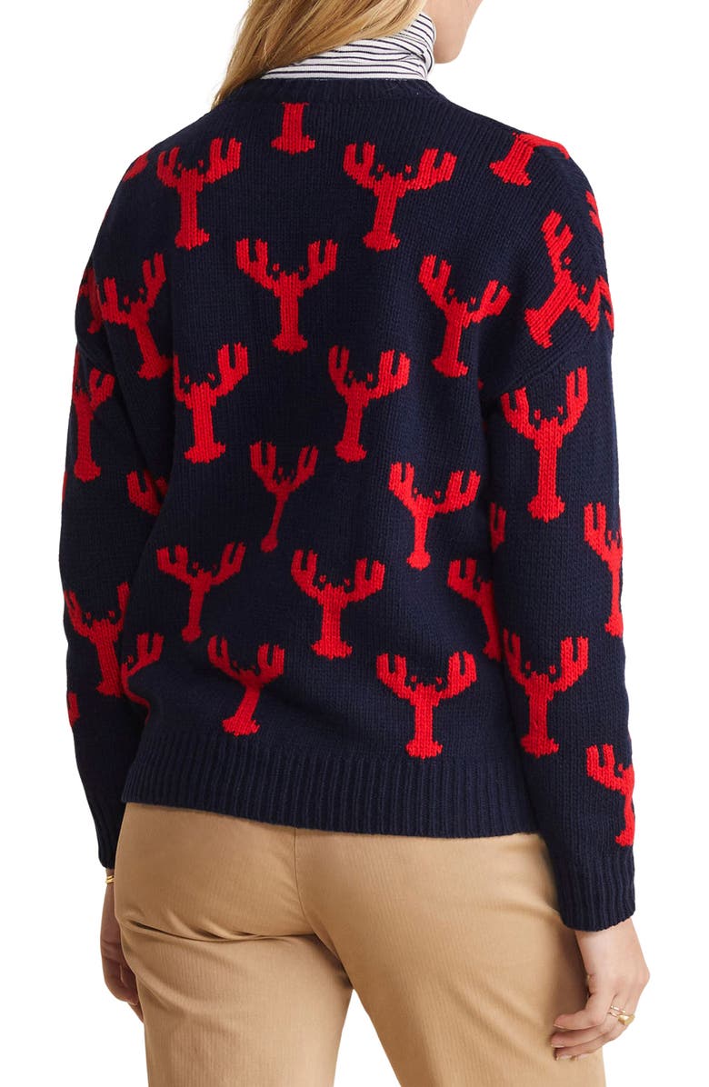 vineyard vines New England Lobster Wool Blend Sweater, Alternate, color,