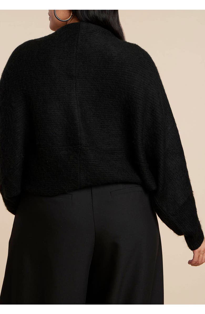 ELOQUII Shrug Cardigan, Alternate, color, Black Onyx