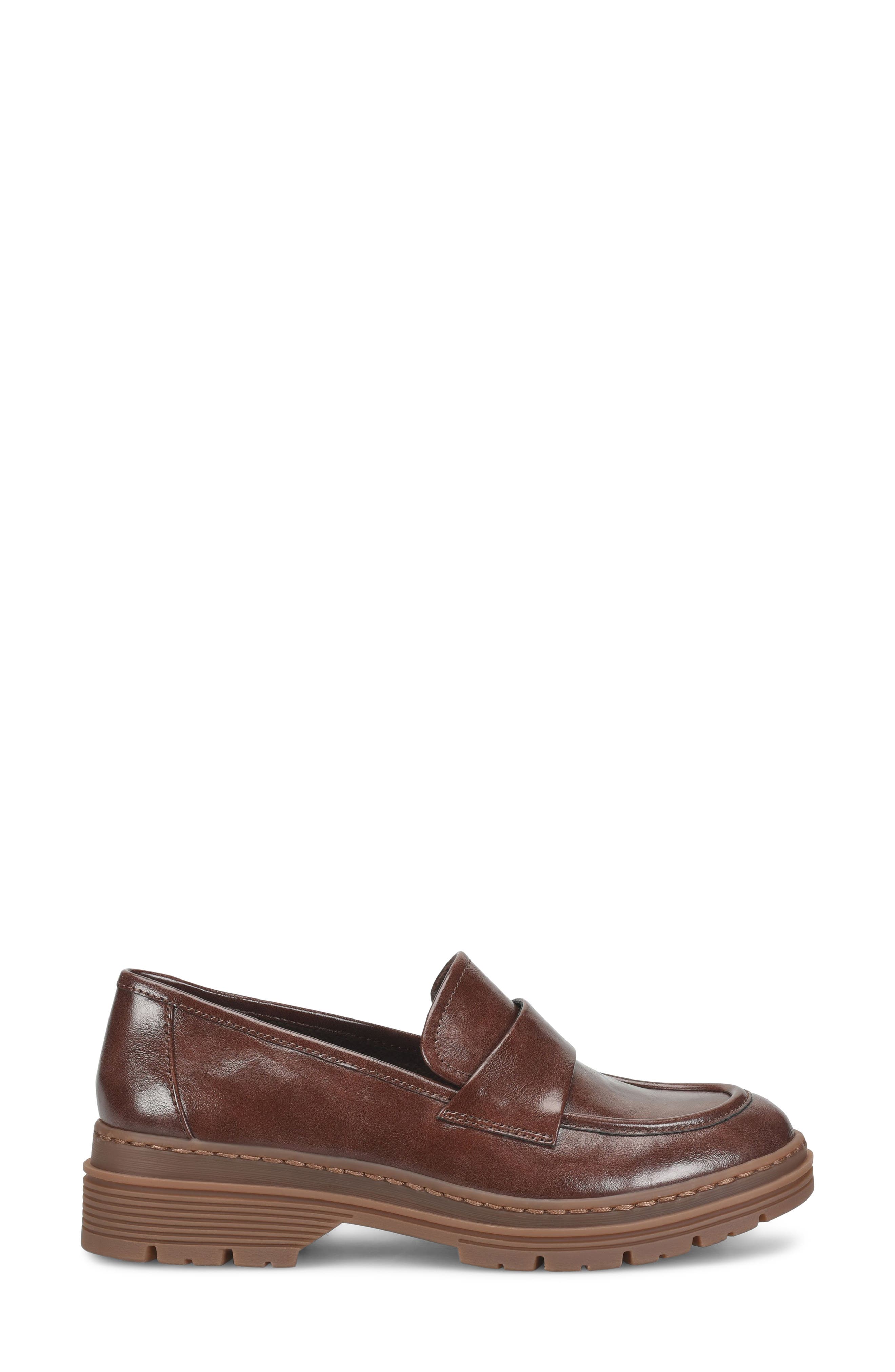 Landa Penny Loafer, Alternate, color, DARK BROWN