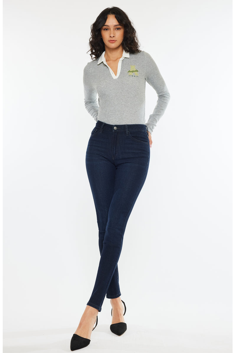 Addison Essentials High Rise Super Skinny Jeans, Alternate, color, Super Dark Wash