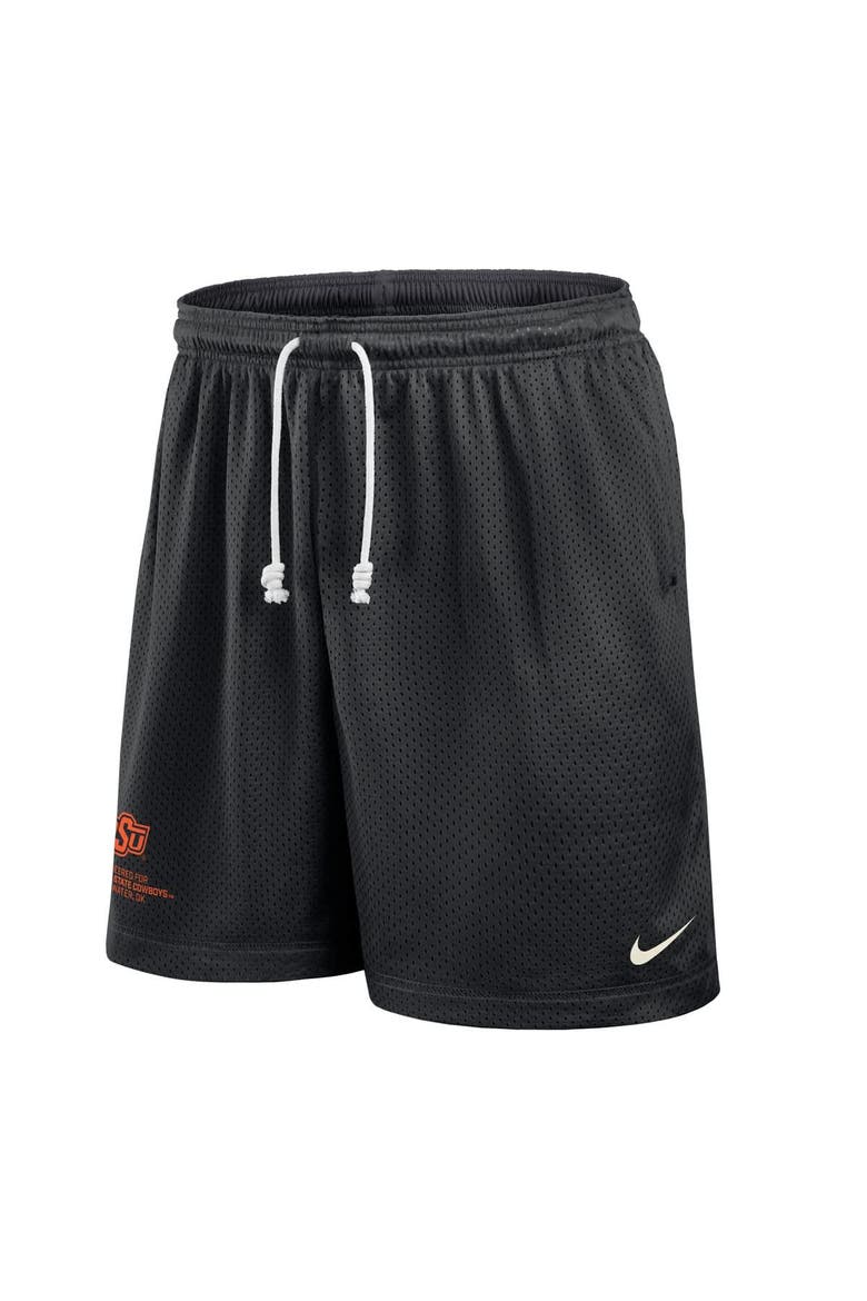 Men's Nike Black/Gray Oklahoma State Cowboys 2025 Sideline Reversible Performance Shorts, Alternate, color, Black