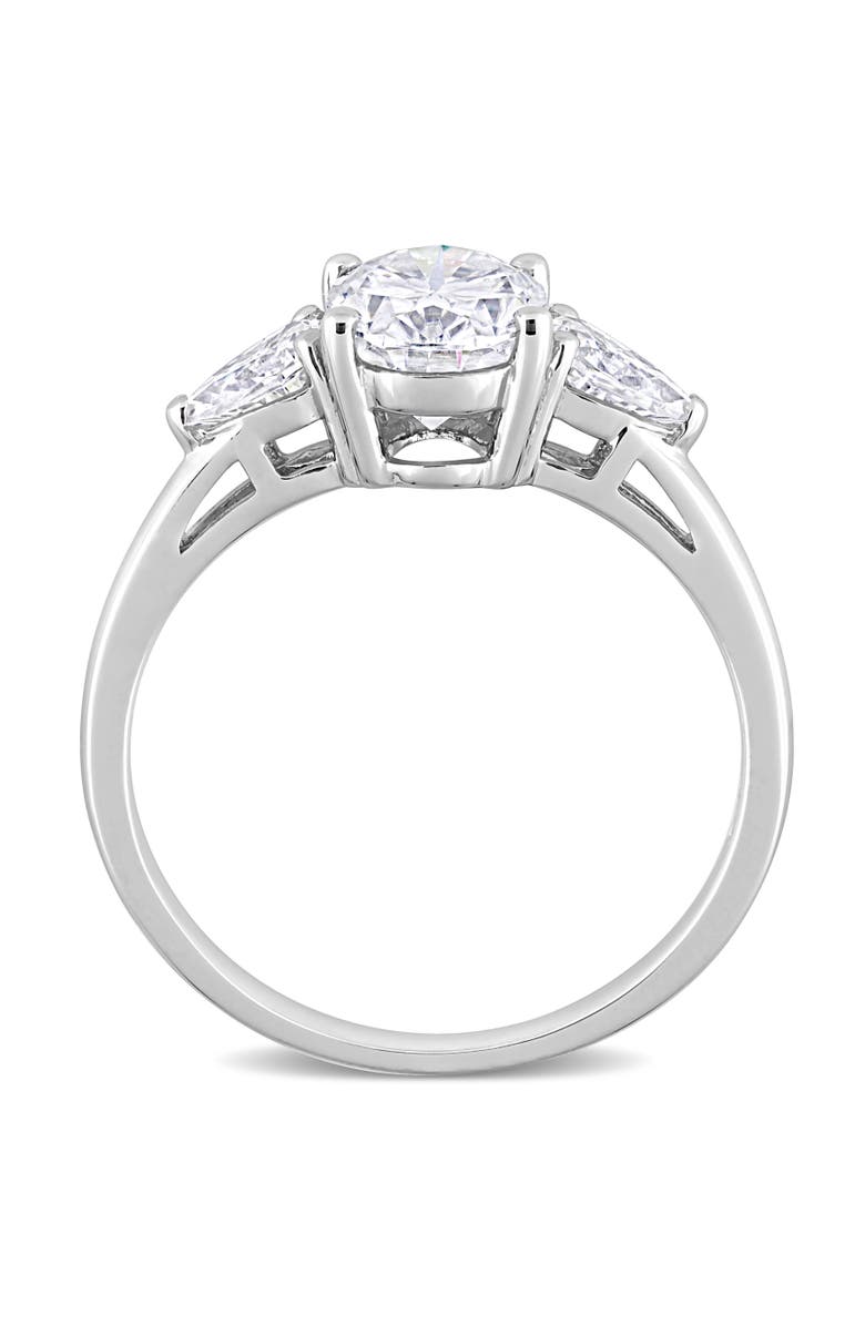 Julianna B. Moissanite Oval Pear 3-Stone Ring, Alternate, color, Sterling Silver