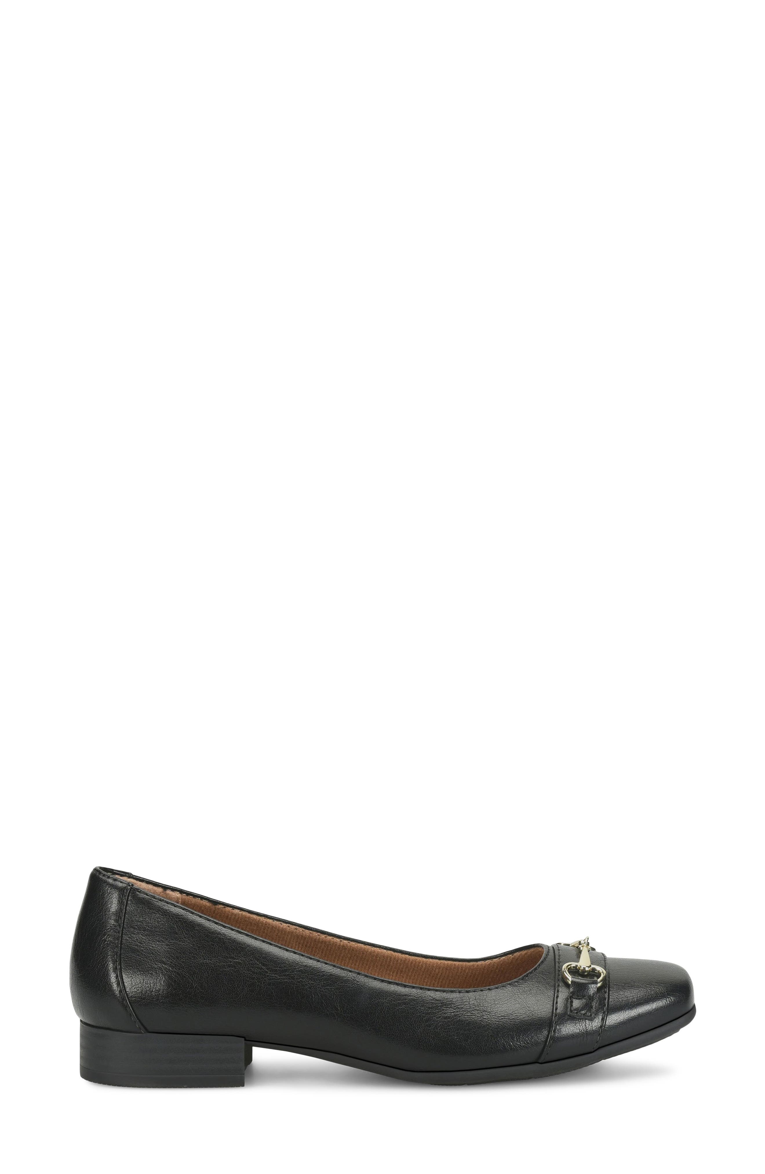 Penny Faux Leather Flat, Alternate, color, BLACK