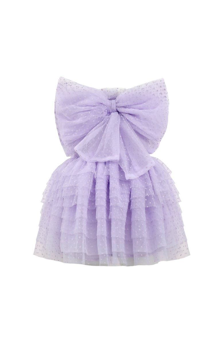 Lola + The Boys Dream Bow Mini Tulle Dress, Main, color, 