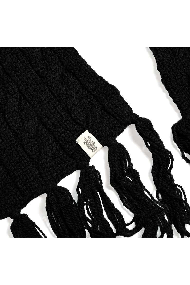 Plush Scarf, Main, color, Black