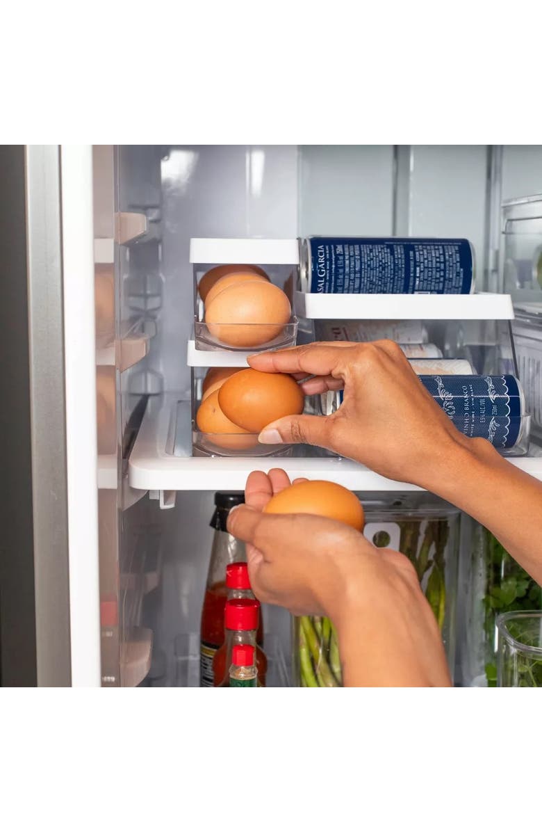 OU Rolling Clear Stackable Egg Holder Organizer, Alternate, color,