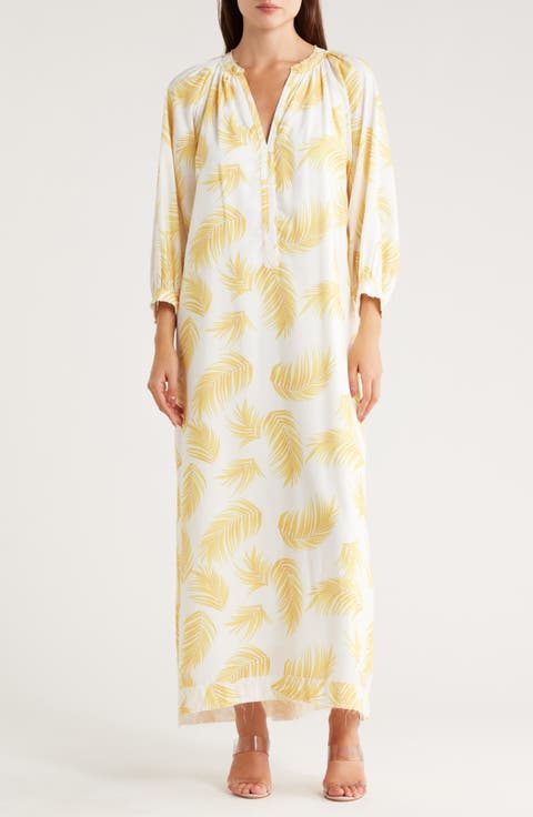 Lyn Raw Hem Kaftan Maxi Dress