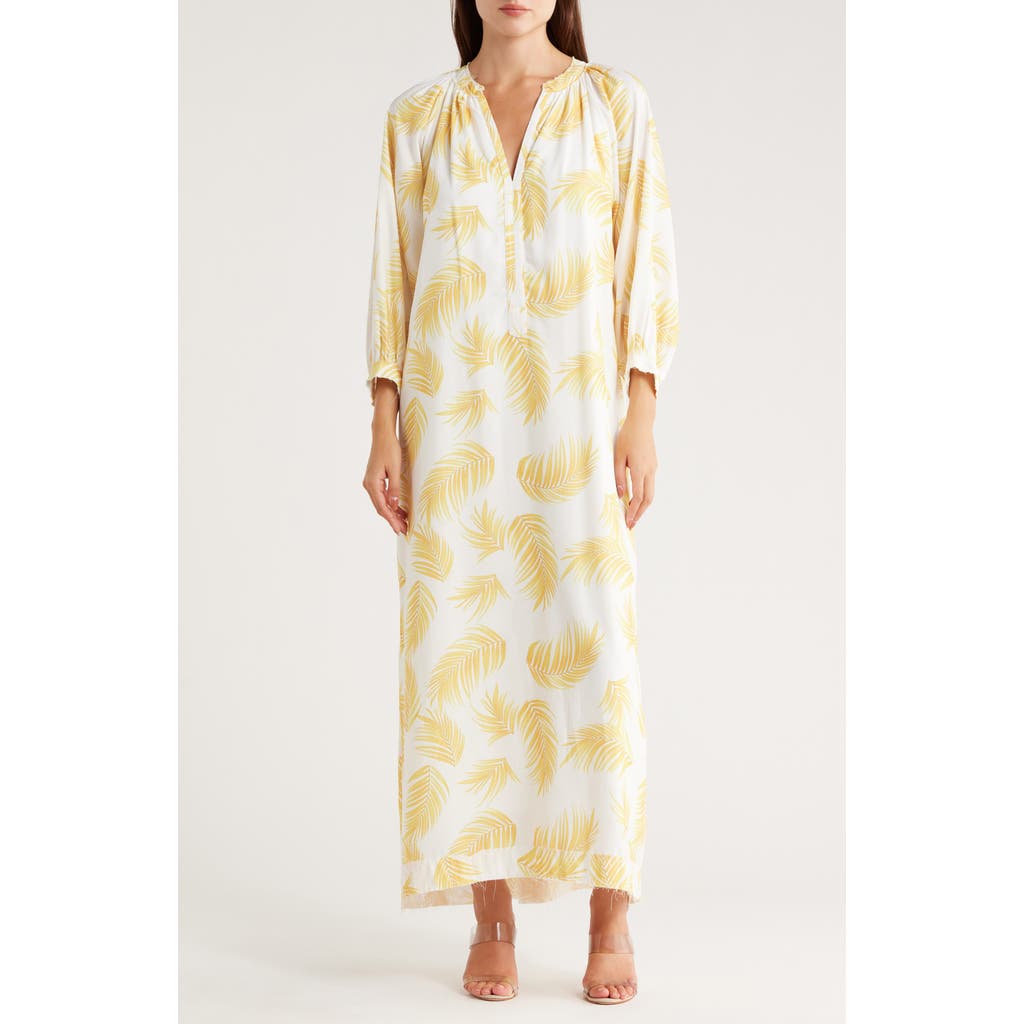 Area Stars Lyn Raw Hem Kaftan Maxi Dress In Multi