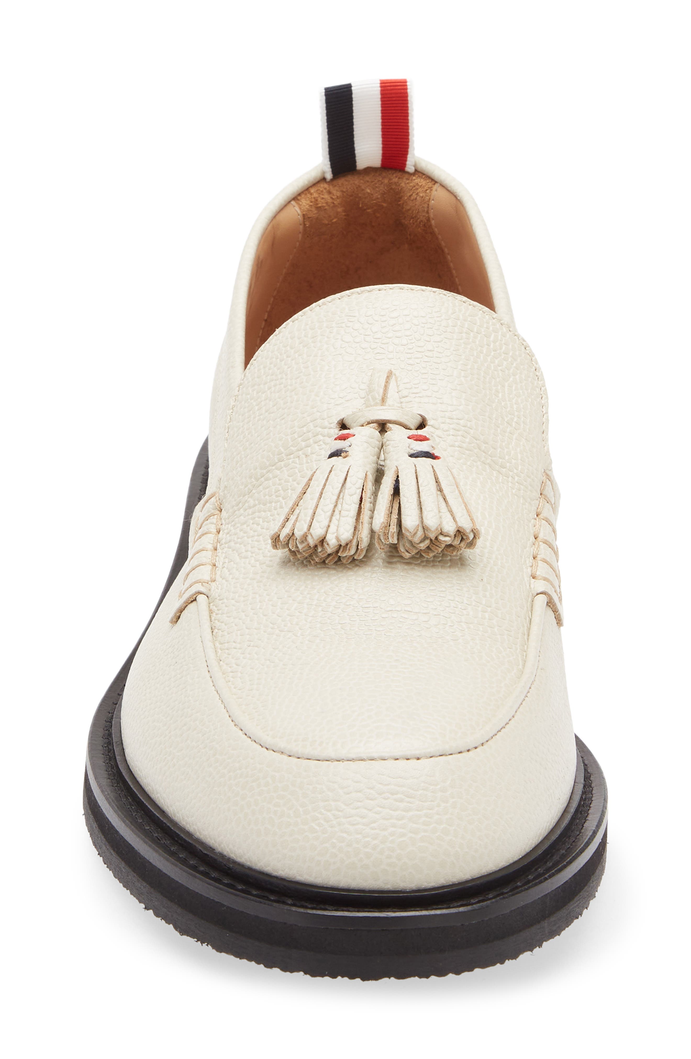 Thom Browne RWB Stitch Tassel Loafer, Alternate, color, Khaki