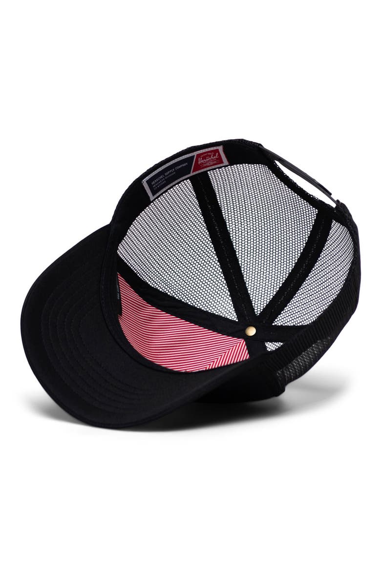 Whaler Mesh Trucker Hat, Alternate, color, BLACK