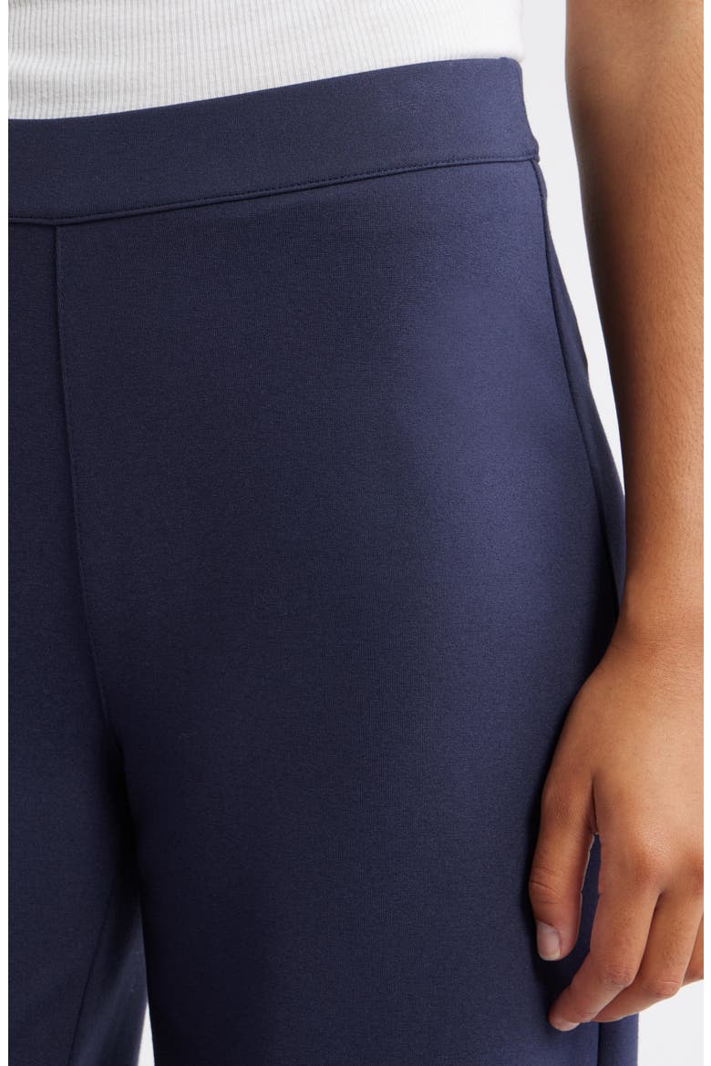 High Waist Wide Leg Ponte Pants, Alternate, color, NAVY ECLIPSE