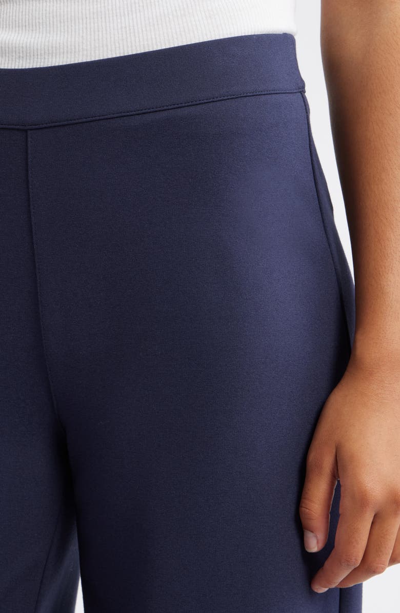 Caslon<sup>®</sup> High Waist Wide Leg Ponte Pants, Alternate, color, Navy Eclipse