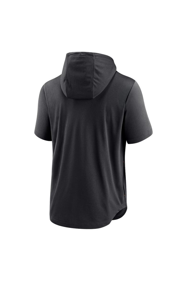 Men's Nike Black San Francisco Giants Logo Lockup Performance Short-Sleeved Pullover Hoodie, Alternate, color, Black