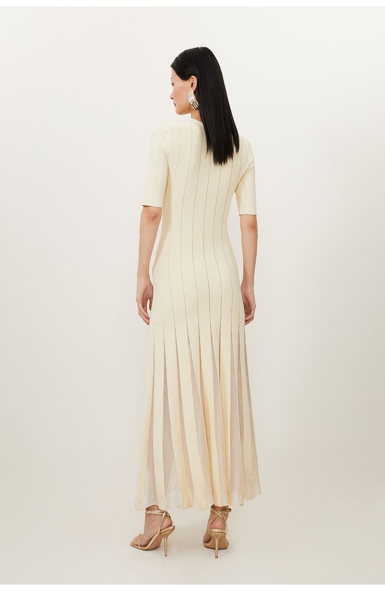 Karen Millen Petite Knitted Maxi Dress, Alternate, color, Ivory
