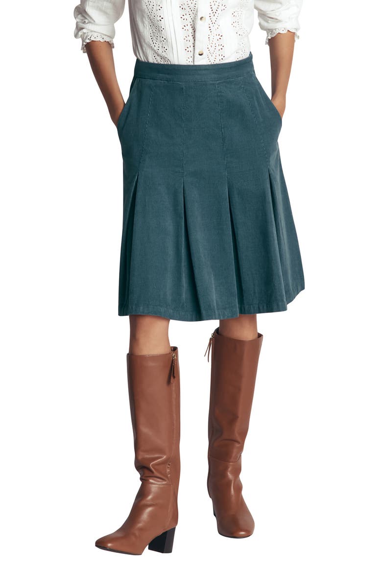 Flippy Corduroy Miniskirt, Main, color, STORM BLUE