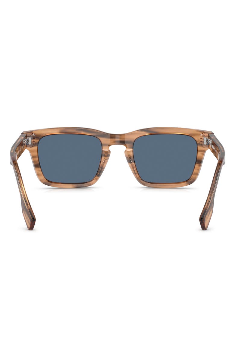 Burberry 51mm Rectangular Sunglasses, Alternate, color, Brown