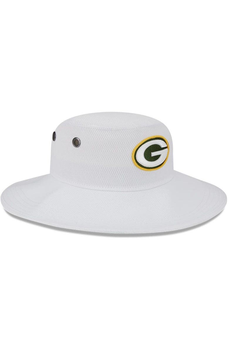 New Era Men's New Era White Green Bay Packers 2023 NFL Training Camp Panama Bucket Hat, Alternate, color, White