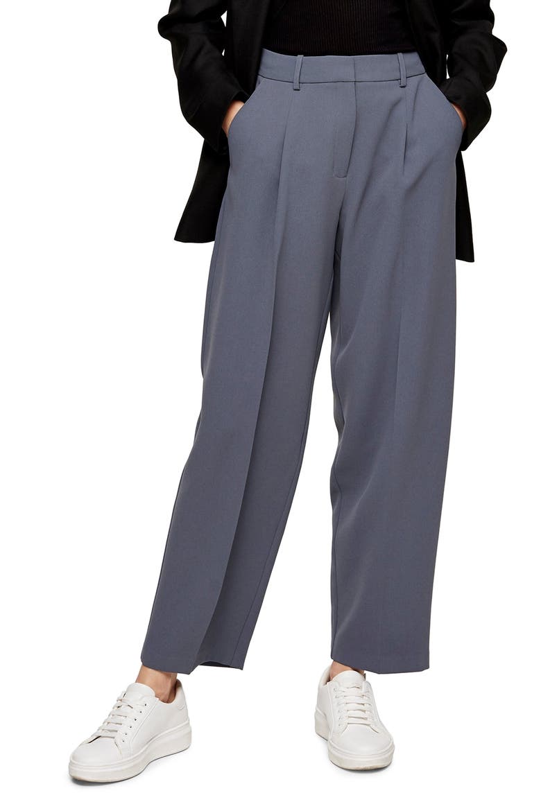 Lulu Elastic Back Trousers, Main, color, BLUE