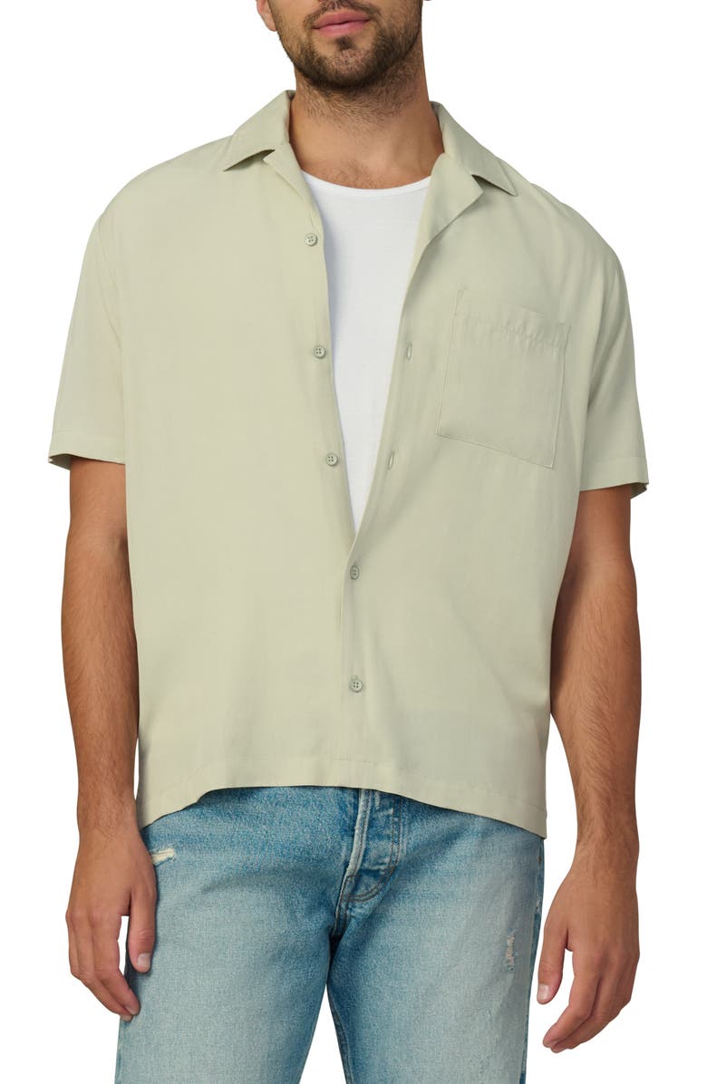 Joe's Viscose Camp Shirt, Main, color, Sage
