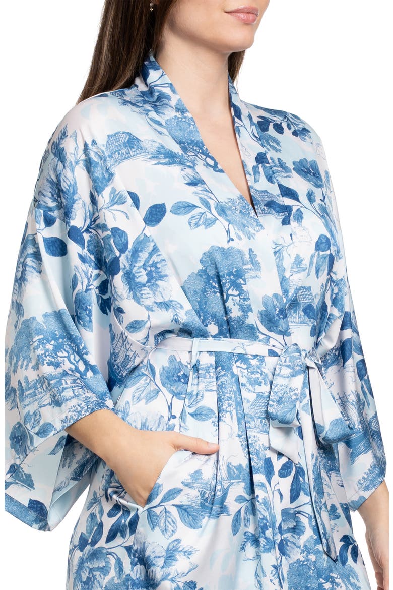 Floral Satin Wrap, Alternate, color, BLUE