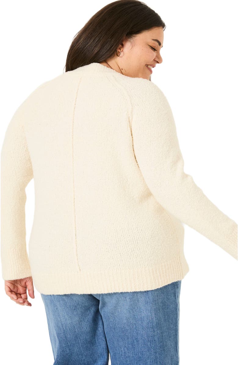 FatFace Plus Size Bonnie Boucle V Neck, Alternate, color, 