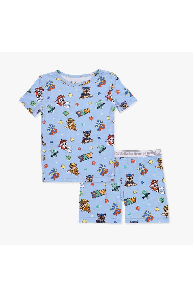 Bellabu Bear PAW Patrol Varsity Blue Kids 2-Piece Short Sleeve & Shorts Pajama Set, Main, color, Paw Patrol: Varsity Blue