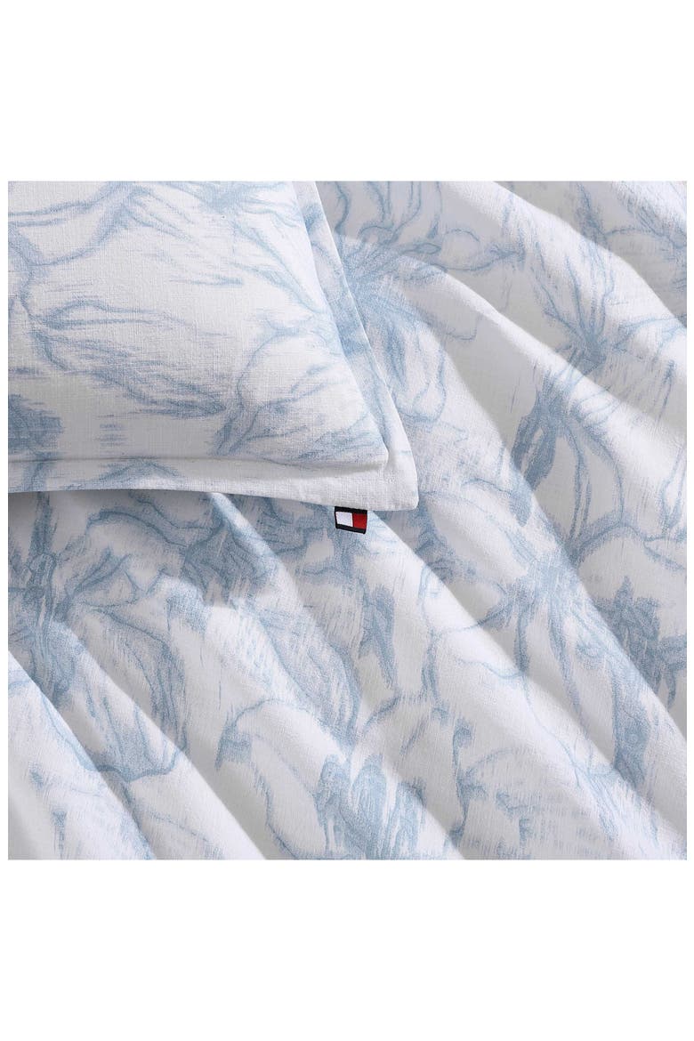 Ethereal Floral Cotton Slub Duvet Cover & Shams Set, Alternate, color, PASTEL BLUE