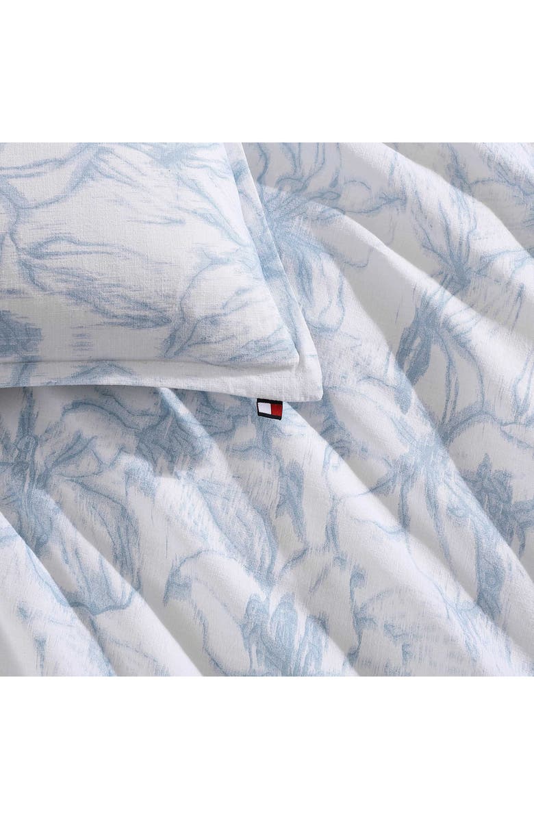Tommy Hilfiger Ethereal Floral Cotton Slub Duvet Cover & Shams Set, Alternate, color, Pastel Blue