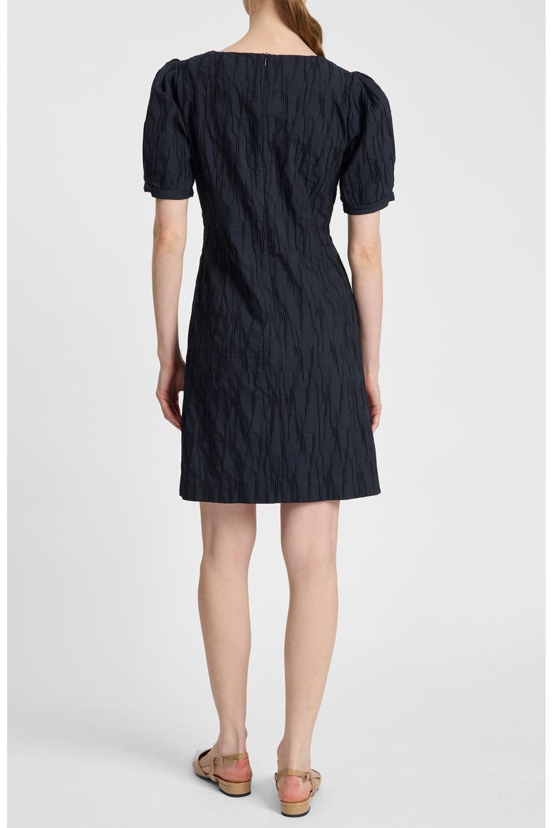 Bianca Shift Dress in Abstract Jacquard, Alternate, color, MIDNIGHT