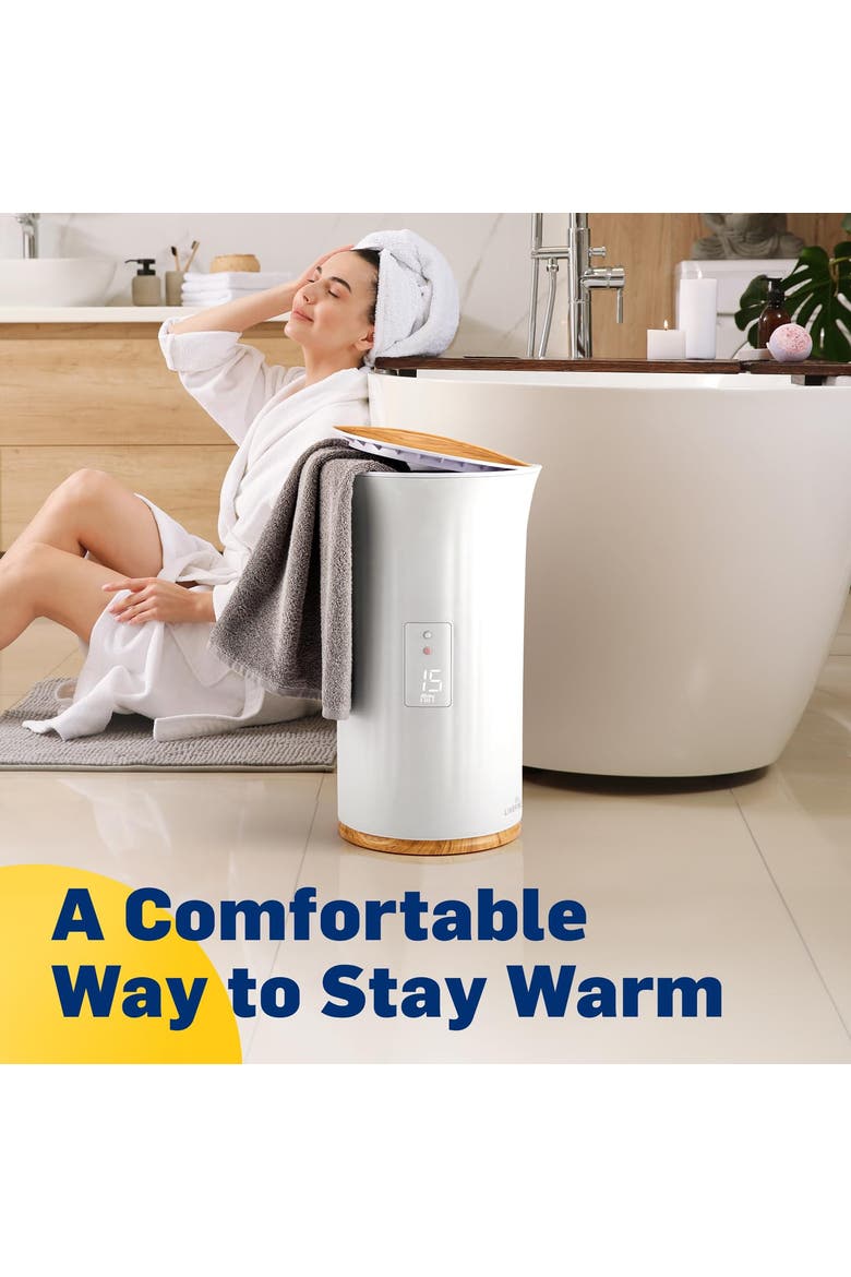 Large Bucket Style Rowel Warmer - White, Alternate, color, White