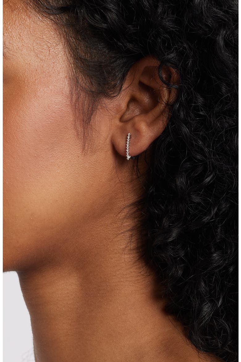 Diamond Oval Hoop Earrings, Alternate, color, WHITE GOLD