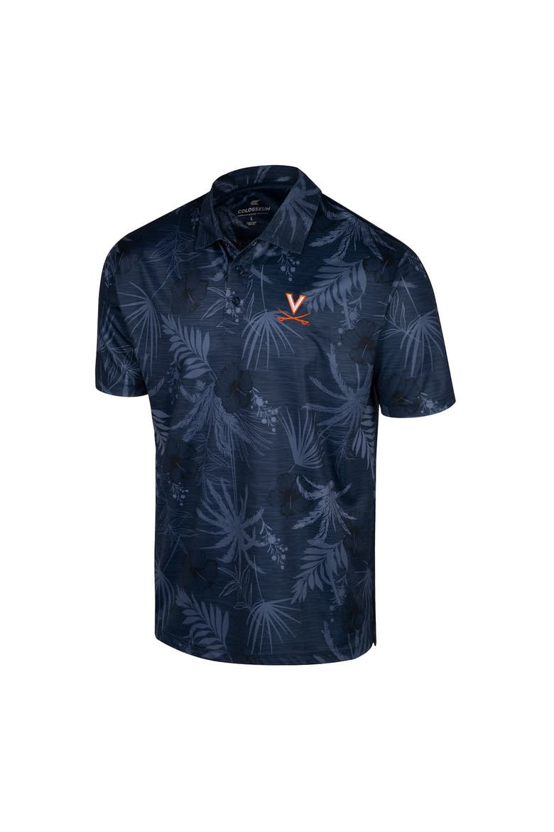 Men's Colosseum Navy Virginia Cavaliers Palms Team Polo, Alternate, color, Navy