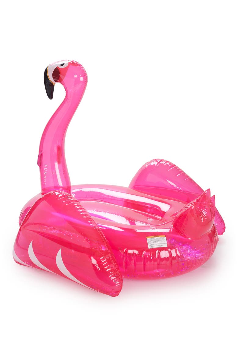 Glitter Flamingo Pool Float, Alternate, color, PINK
