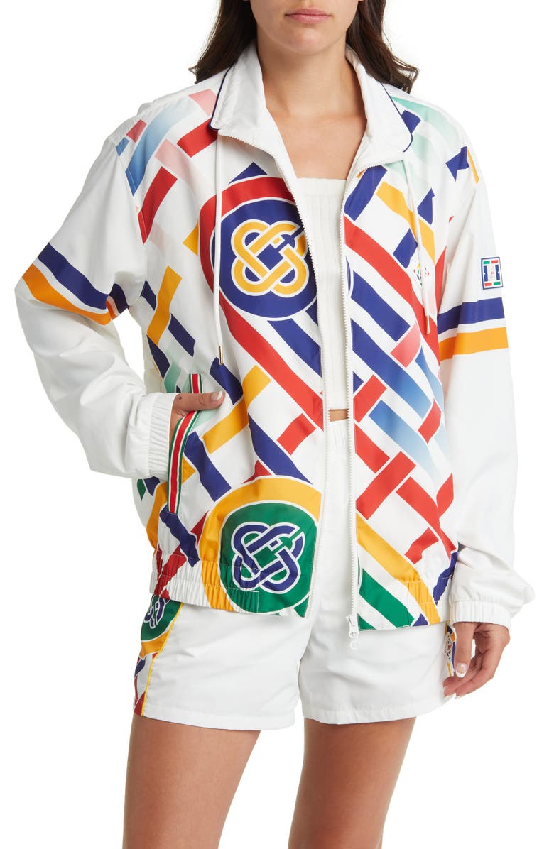 Casablanca Ping Pong Shell Track Jacket, Main, color,