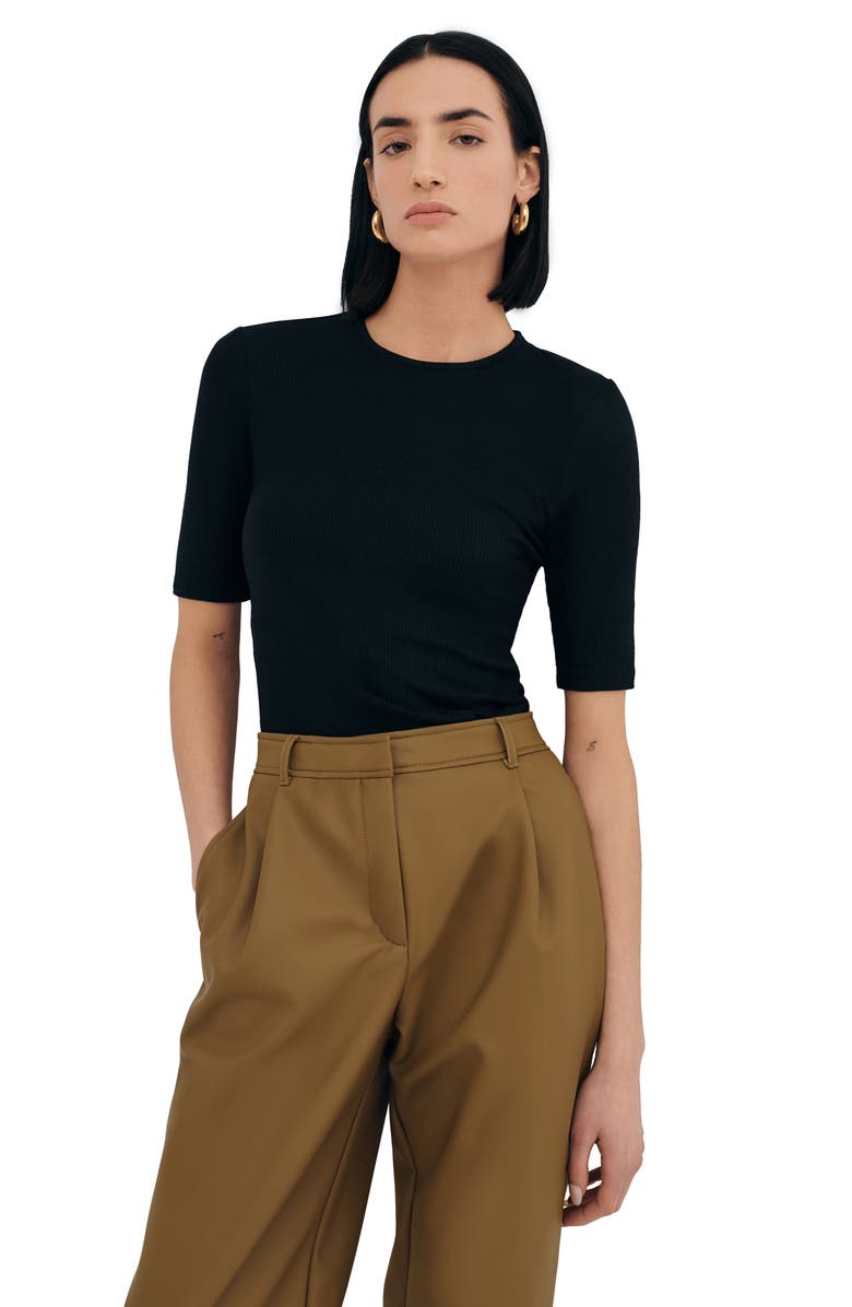 Two Lines by Marcella Seneca Knit Top, Alternate, color, Black