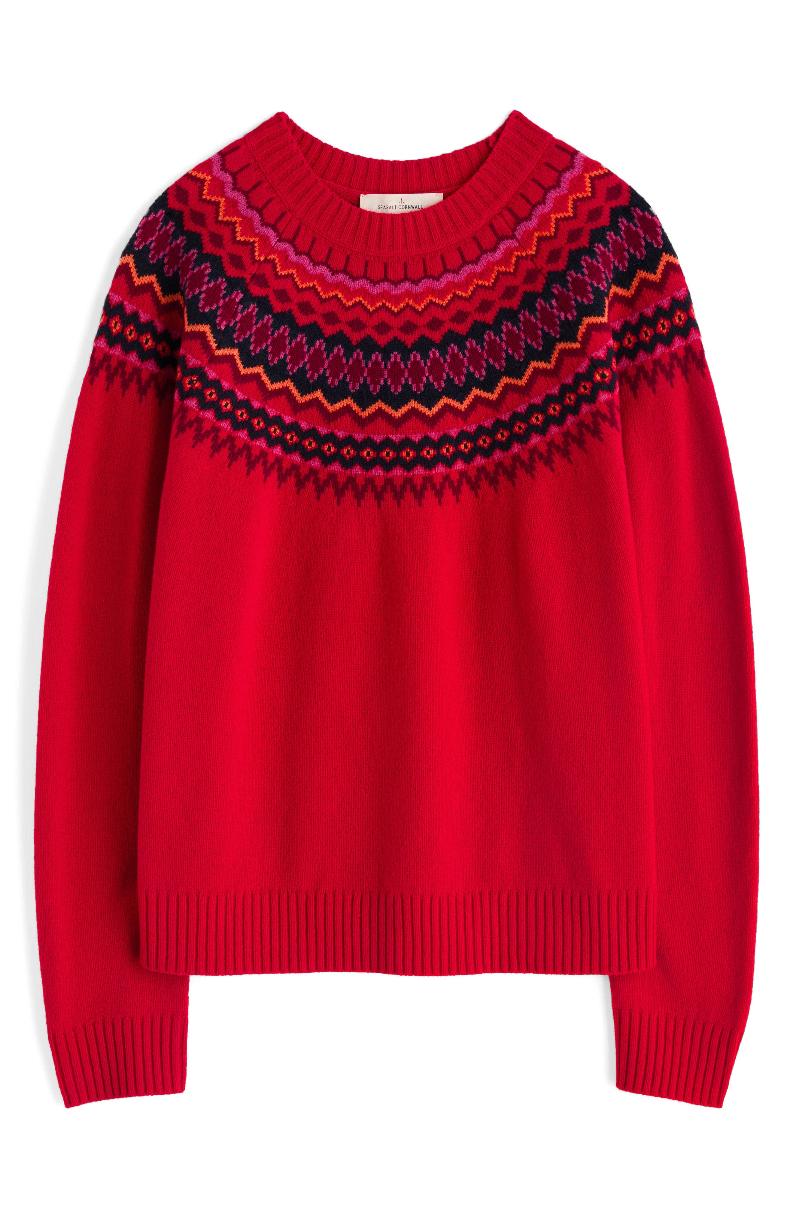 Seasalt Cornwall Gurnard's Head Fair Isle Lambswool Blend Crewneck ...