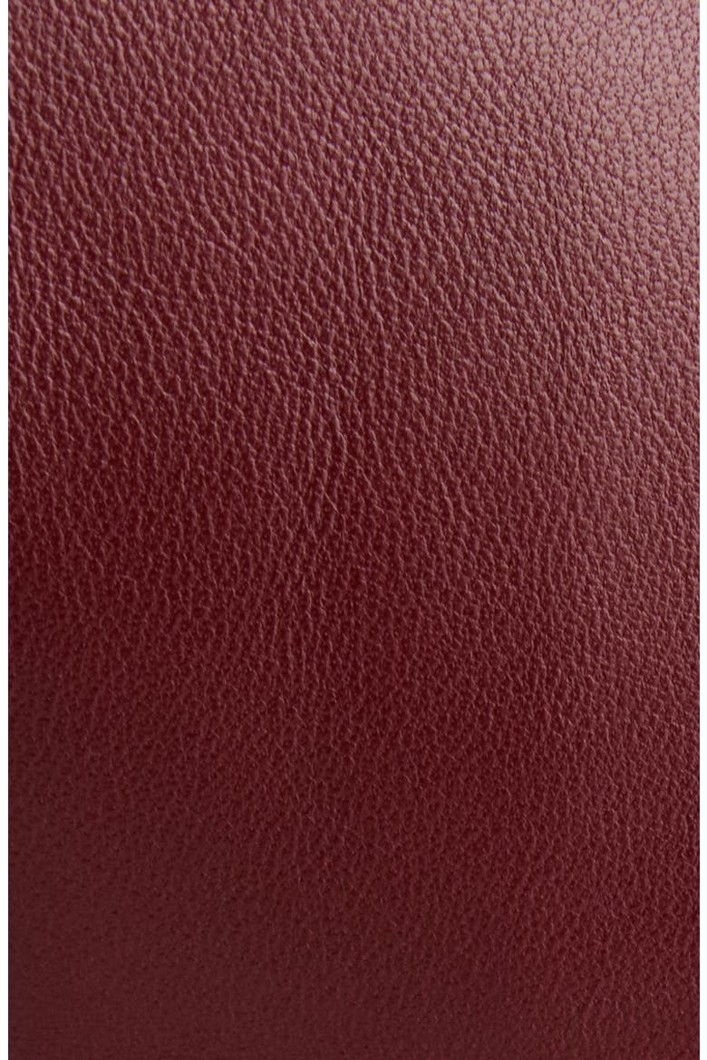 Folded Leather Trench Jacket, Alternate, color, 6500 BURGUNDY